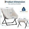 Garvee XL Foldable Saucer Chair with Plush Faux Fur, Non-Slip Base, Comfortable Lounge Accent Chair for Teens & Adults - 2 of 4