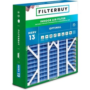 Filterbuy 20x25x6 Air Filter (1-Pack), Pleated MERV 13 Health Defense HVAC AC Furnace Air Filters for Aprilaire Space-Gard 201 / 2200 / 2250 & Lennox - 1 of 4