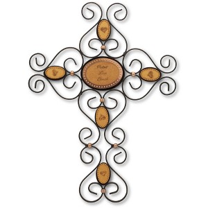 Pavilion Gift Company - Protect Love Cherish - 11.5Wx16H Cross Wall Hanging - Decorative Objects - 1 of 1