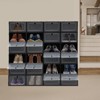 YIYIBYUS 24 Pack Plastic Stackable Foldable Shoe Storage Boxes - 2 of 4