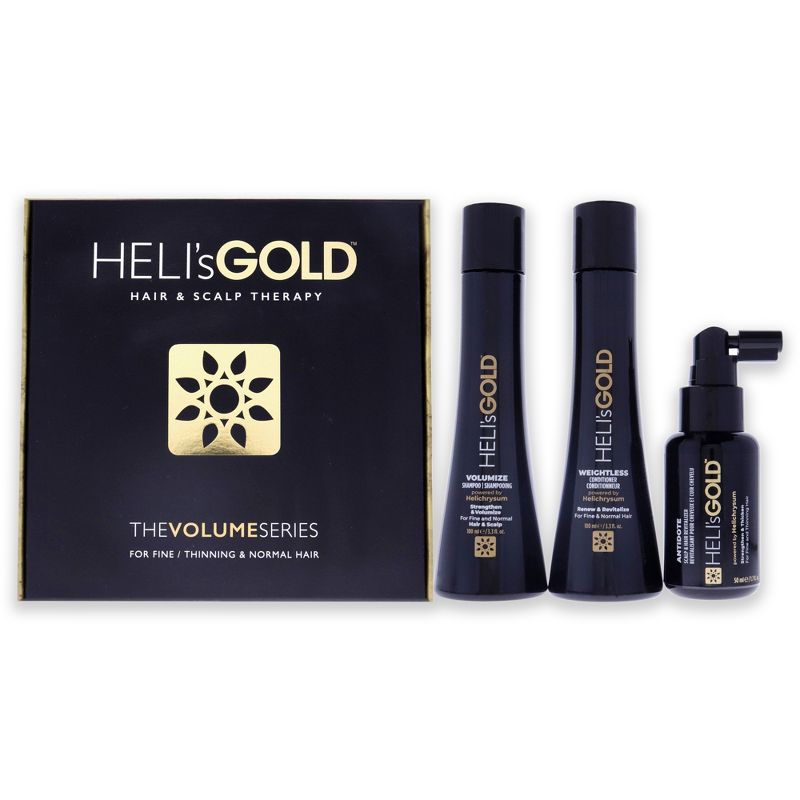Heli's Gold Volume Series Travel Kit - Volumizing Hair Care Set - 3 pc, 1 of 11