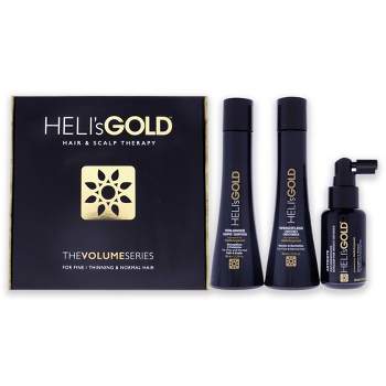 Heli's Gold Volume Series Travel Kit - Volumizing Hair Care Set - 3 pc