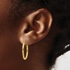 Black Bow Jewelry 2mm x 27mm Polished 14k Yellow Gold Classic Oval Hoop Earrings - 3 of 4