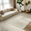 ABYNOW 8x10 Machine Washable Area Rug – Modern Abstract Soft Low-Pile Carpet with Non-Slip Backing for Living Room & Bedroom - 4 of 4