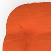 Outdoor 2-Piece Wicker Seat Cushion Set - Orange Fresco Solid - Pillow Perfect - 3 of 3