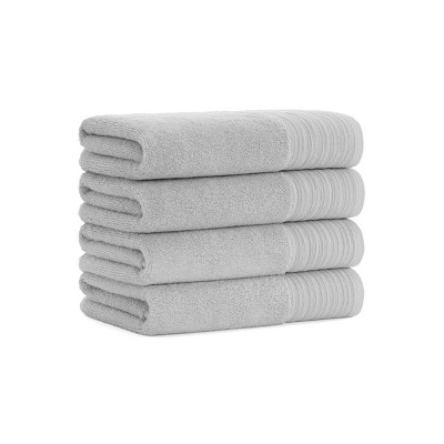 Aston & Arden Anatolia Hand Towels (4 Pack), 18x32, 600 GSM, Linen-Inspired Baratta Dobby, Combed Cotton, Solid