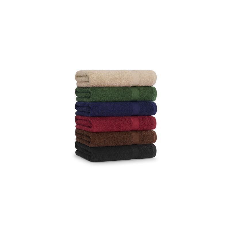 Arkwright True Color Bath Towels - (Pack of 6) Lightweight Absorbent Bathroom Towel, Quick Dry Linen, 25 x 52 in, 2 of 5