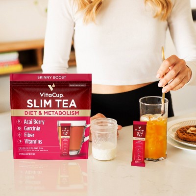 Vitacup Slim Instant Tea Packets For Diet Support & Metabolism - 24ct ...