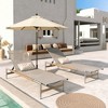 Outdoor Patio Aluminum Chaise Lounge, Aluminum Frame Chaise Lounge with Breathable Mesh Seat, Patio Chaise Lounge with Rope-Wrapped Rounded Legs-Koiai - 2 of 4