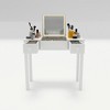 APRILSOUL Multifunctional Vanity Desk with 3-Level Adjustable Lighting with Flip-top Mirror and Storage, 2 Drawers, 3 Removable Organizer Boxes, White - 3 of 4
