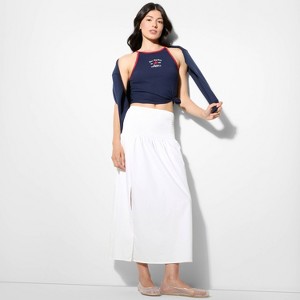 Women's Smocked Waist Maxi Skirt - Wild Fable™ - 1 of 3