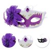 Unique Bargains Halloween Christmas Ball Princess Half Face Party Mask 1 Pc - 3 of 4