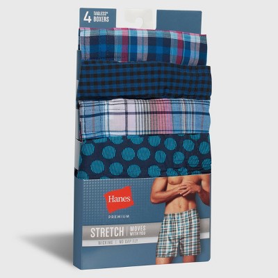 Mens Woven Boxer Shorts Cotton Comfortable Fit Loose Underwear 3 Pack, Assorted Colours, S