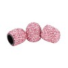 Unique Bargains Valve Stem Caps Handmade Faux Crystal Rhinestone Universal Auto Car Tire Valve Caps Chrome Dustproof Bling 4 Pcs - 4 of 4