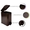 LunaLulinlk Stainless Steel Small Trash Can with Lid & Step Pedal 1.6 Gallon Soft Close Garbage Can with Removeable Inner Bucket Bronze - 4 of 4