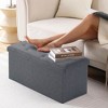 FURNIinspire Ottomans And Benches Folding Storage, End of Bed Bench, Storage Chest, 43 Inches for Living Room, Bedroom, Grey, 43.19"*14.84"*15.00" - 4 of 4