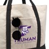 Truman State University Primary Logo Canvas Tote Bag With External Pocket, Reusable Shoulder Bag for Shopping, School, Beach - 2 of 4