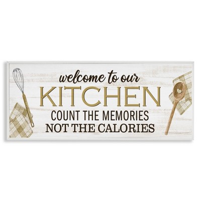 Stupell Industries Count Memories Not Calories, 13" x 30"