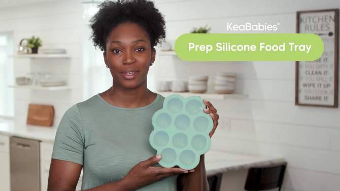Prep Silicone Baby Food Freezer Tray with Clip-on Lid, 2oz x 10 Silicone Freezer Molds, BPA-Free Baby Food Storage, 2 of 11, play video