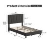 Garvee Bed Frame with Adjustable Headboard, Linen Upholstered Platform Bed Frame with Strong Wooden Slats, No Box Spring Needed, Gray - 2 of 4