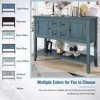 ORRD Console Table Buffet Sideboard Sofa Table with Storage Drawers Cabinets and Bottom Shelf（Lime White） - 2 of 4