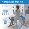 Swivel Shower Stool Bath Chair - Portable Shower Seat with 6 Adjustable Heights, Up to 300 lbs, Tool-Free Assembly, Shower Chair for Inside Shower - 2 of 4