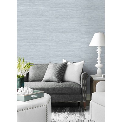Sea Breeze Blue Vinyl Peel and Stick Wallpaper Roll