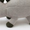 TopComfy Baby and Toddler Learning Toys Knitted Stuffed Dinosaur Soft Toy Thick Knitted Fabric 3d Head Limbs Cool Gift For Boys, Gray, 17"*6"*2" - 4 of 4