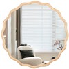Modern Solid Wood Wavy Mirror, Natural Wood Vanity Mirror Wall Decor, for Bathroom, Bedroom, Living Room, Cloakroom, Entryway - 4 of 4