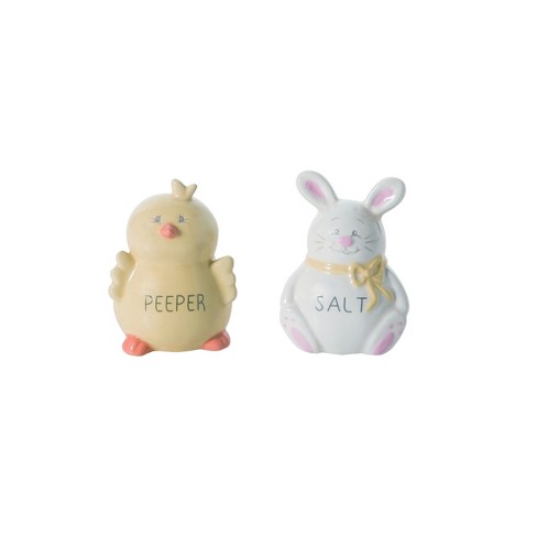 Chick & Bunny Salt & Pepper Shakers Set/2