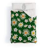 Deny Designs Lane and Lucia Rainbow Vintage Daisies Duvet Cover Green