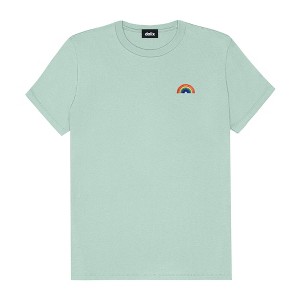 Dalix Rainbow Embroidered Lightweight Relaxed Jersey Tee Summer Cute Positive Womens - 1 of 4
