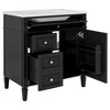Akoasm 30 in. W Modern Single Sink Bathroom Vanity with 2 Drawers and a Tip-out Drawer-Black - 2 of 4