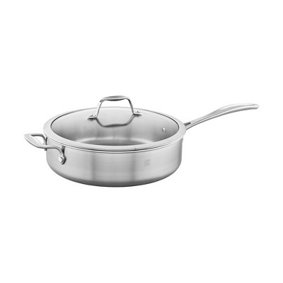 Zwilling Spirit Ceramic Nonstick 9.5-Inch, 18/10 Stainless Steel, Non-Stick, Frying Pan with Glass Lid