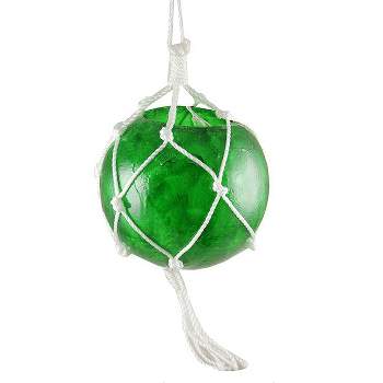 Barcana Ball Macrame Wrapped Outdoor Lighted Christmas Decoration Clear - White Wire