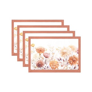 Autumn Blooms Placemats, Set of 4 - Multicolor - 13x19 - Elrene Home Fashions - 1 of 3