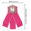 INSPIRE CHIC Women's Rhinestone Ribbon Brooch Pre-Tied Bow Tie 1 PCS - 2 of 4