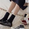 Anna-Kaci Women's 3-Pack Ribbed Crew Socks with Soft Lace Trim and Comfortable Stretch Knit Design - 2 of 2