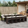 vidaXL 5 Piece Patio Dining Set with Cushions Poly Rattan - 2 of 4