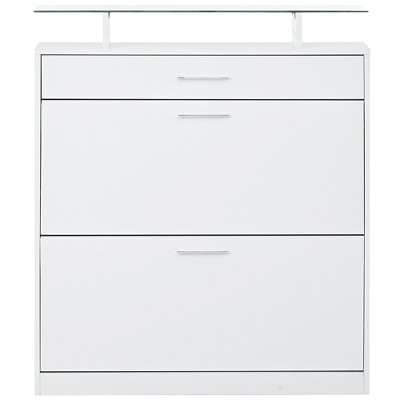 Bella Depot 35''W Entryway Shoe Cabinet with 2 Flip Drawers