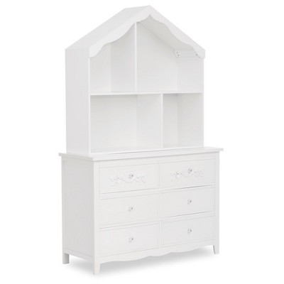 White Pine Freestanding Kids Hutch Bookcase