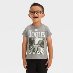 Toddler Boys' The Beatles Short Sleeve T-Shirt - Gray - 1 of 4