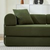 NicBex Corduroy Convertible Sofa Bed,Sleeper Couch with 2 Pillows,Flexible Combination,Futon Couch for Living Room,Office,Apartment - 3 of 4