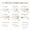 CAROTE 17pcs Pots and Pans Set, Nonstick Cookware Set Detachable Handle, Kitchen Cookware Sets with Removable Handle, RV Cookware Set, Oven Safe - 2 of 4
