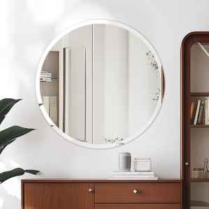 Artloge Round/Irregular Frameless Bathroom Mirror Silver Wall Mirror Modern with Contemporary Mirror for Room Entryway Hallway - 1 of 4