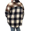 Women's Colorblock Plaid Longline Shacket - ZENANA - 2 of 3