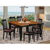 HomeStock 7-Piece Square Black & Cherry Finish Solid Wood Top Dining Table with 6-Chairs - 2 of 4