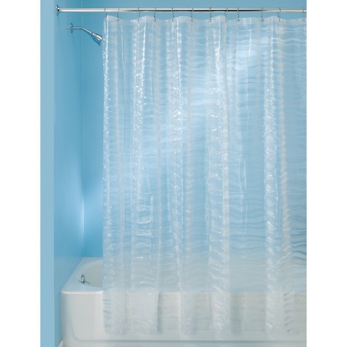 Ripplz Soft Touch Eva Shower Curtain, Shower Curtain With Clear Window