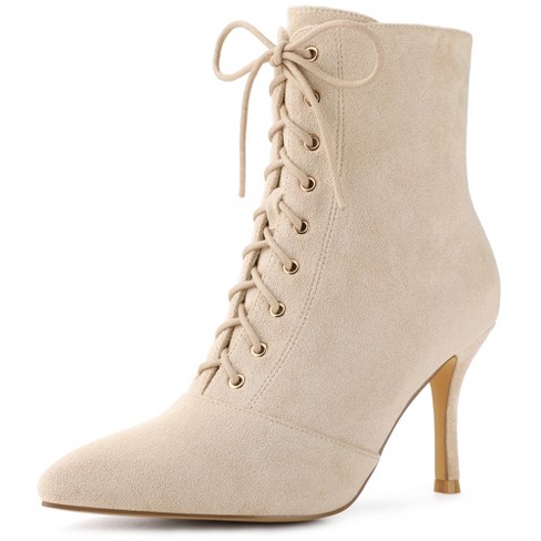 Lace up stiletto hot sale ankle boots