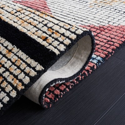 Ivory and Gold 8' x 10' Abstract Wool Area Rug